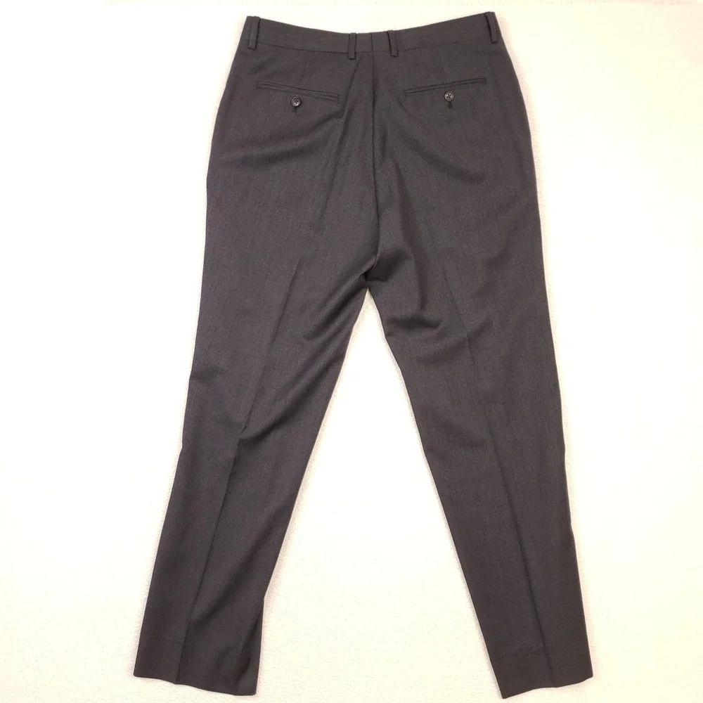 Jos. A. Bank Suit Set Men 40R 34W Gray Executive 100% Wool Tailored Fit 2-Button
